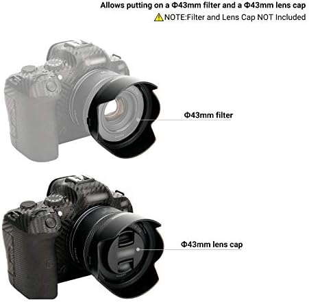 Tulip Flower Lens Hood for Canon RF 50mm f/1.8 STM on EOS R6 R5 RP R Camera, Reversible Lens Shade Replace Canon ES-65B Lens Hood, Compatible with 43mm Filters and 43mm Lens Cap - Image 3