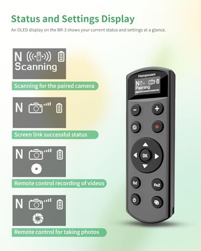for Nikon Camera Remote Control, Hanpusen Rechargeable Wireless Shutter Release with OLED Screen for Nikon Z6 III/Zf/Z5II/Z50/Z50 II/ZR/Z fc/P1000/P1100/P950/A1000/Z6 II/Z30/Z5/Z7 II, Replace ML-L7 - Image 2