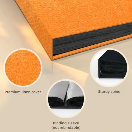 Popotop Photo Album 4x6 48 Pockets for Wedding Gifts,Linen Hardcover Picture Albums for Family Anniversary Baby Vacation Pictures - Image 4