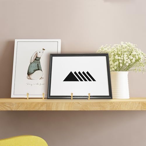 Decolore 5 Pack 6 Inch Gold Metal Display Stands Plate Stand Display Stands for Picture, Decorative Plate, Book, Photo Easel, Artistic Work - Image 5