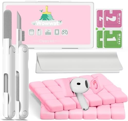 for AirPods Cleaning Kit with Cleaner Pen&Cleaning Putt-Pink by Wowwat