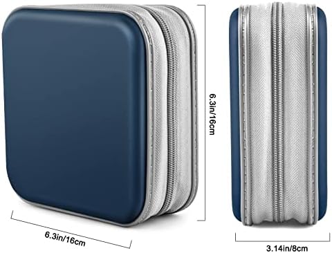 CD/DVD Case Wallet, 48 Capacity, Dark Blue, Portable, Lightweight, Durable Plastic and Non-Woven Fabric Material - Image 6