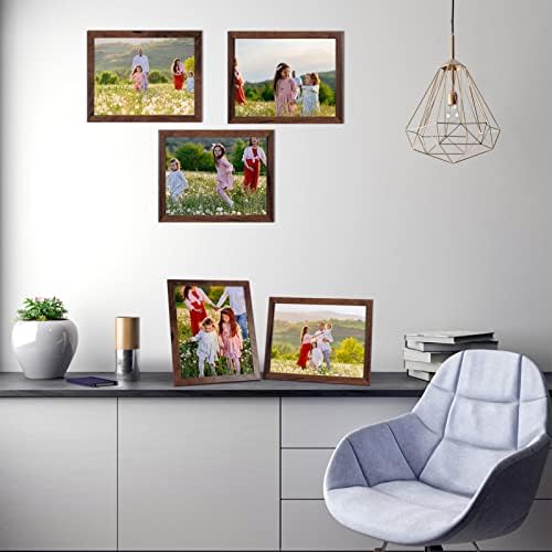 Giftgarden 8.5x11 Picture Frame Brown Set of 12, Multi Rustic Walnut Wood-Color 8.5 x 11 Frames Bulk for Award Certificate Document Diploma, Wall or Tabletop Display - Image 7