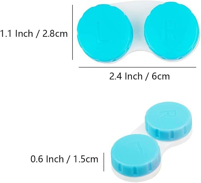 KISEER 24 Pack Colorful Contact Lens Case Box Holder Container Soak Storage Kit - Image 2