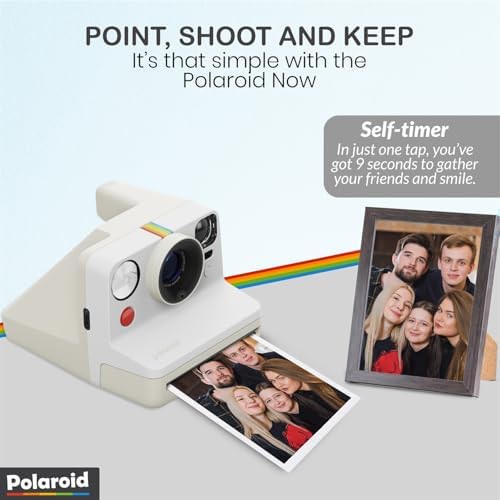 Polaroid Now Generation 3 I-Type Instant Camera (Pebble White) Bundle with Color I-Type Film (8 Exposures), Hard Protective Case and Wrist Strap - Image 5