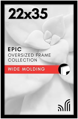 Americanflat 22x35 Poster Frame - Engineered Wood - Black by Americanflat