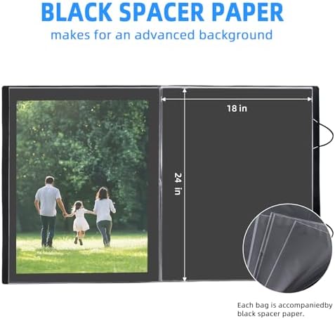 Large 18"x24" Art Portfolio Heavy Duty Binder with Plastic Sleeves, Portfolio Folder with Protectors, Bring a Portable Handle 500-Pieces Puzzle Storage Book and Poster Binder - Image 3