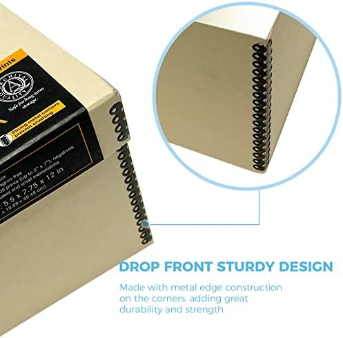Lineco Archival Photo Storage Box, with Removable Lid, 5"x7"x12", Tan - Image 4