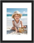 Vittanly 11x14 Picture Frame Made of Solid Wood for Wall or Tabletop, Black by Vittanly