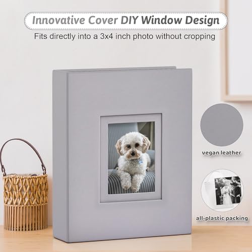 Popotop 4x6 Photo Album Holds 100 Pictures, Vegan Leather Hardcover - Image 2