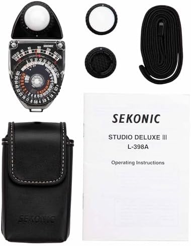Sekonic L-398A Studio Deluxe III Analog Light Meter, Battery-Free Incident & Reflected Ambient Meter with Amorphous Photocell, Swivel Head, Full Dial Readout for Photography & Cinematography - Image 6
