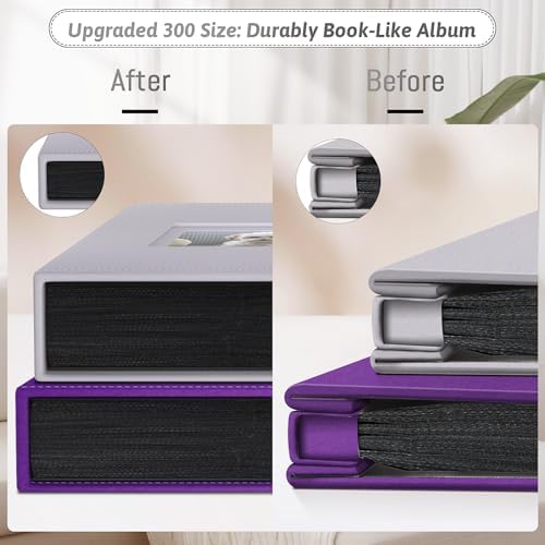 Popotop 4x6 Photo Album Holds 300 Pictures, Vegan Leather Hardcover - Image 6