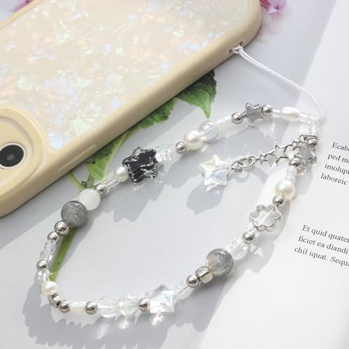 Beaded Camera Wrist Strap,Cute Phone Charm Decor,Pearl Bracelet Wrist Strap - Image 4