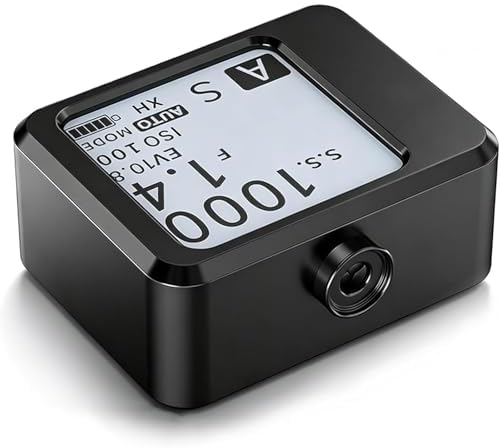 Camera Light Meter, 30°Fov Digital Exposure Meter, 1.54 Inch Display, Ev Range 1-22, High-Precision Sensor, Adjustable Shooting Mode, Cold Shoe Mount, for Vintage Film Photography by Unknown
