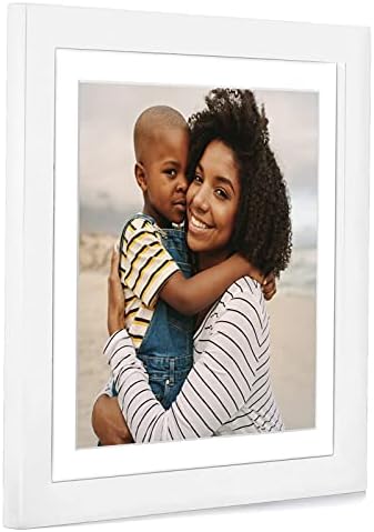 Americanflat 12x12 Picture Frame with Shatter-Resistant Glass - Use as 8x8 Frame with Mat or Display 12x12 Photo Without Mat - Signature Collection - Square Frames for Wall Display - White - Image 5