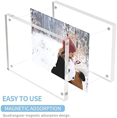 Sezanrpt Acrylic Picture Frames 8x10 Inches, Photo Frame for Love Memories, Family Happiness, Pet Pictures, Stamps Collection, Cash, Specimen Display, Two 8x10 Acrylic Block in 12mm + 12mm - Image 3