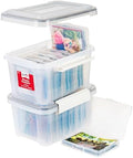 IRIS USA Photo Storage Box |Made in USA| 7 Cases - (2-Pack) - Clear by IRISUSA