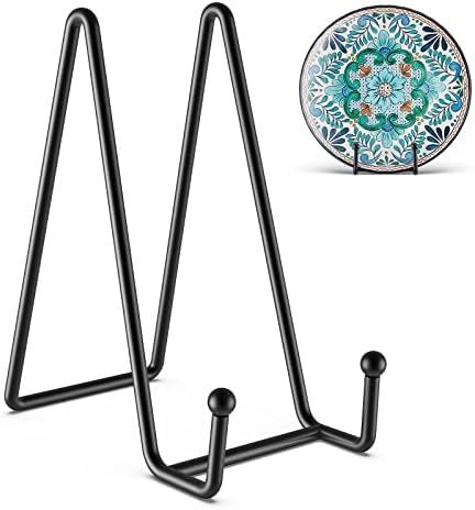 3 Pack 6 Inch Plate Stands for Display - Metal Picture Stand Plate Holder by HONGYUTAI