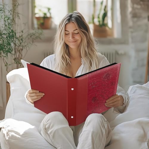 Artmag Photo Album 4x6 1000 Photos, Large Capacity Wedding Family Leather Cover Picture Albums Holds Horizontal and Vertical 4x6 photos with Black Pages(Red) - Image 6