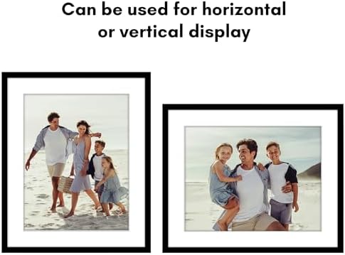 Americanflat 13x16 Picture Frame - Matted to 10x13 - Slim Molding - Black - Image 4