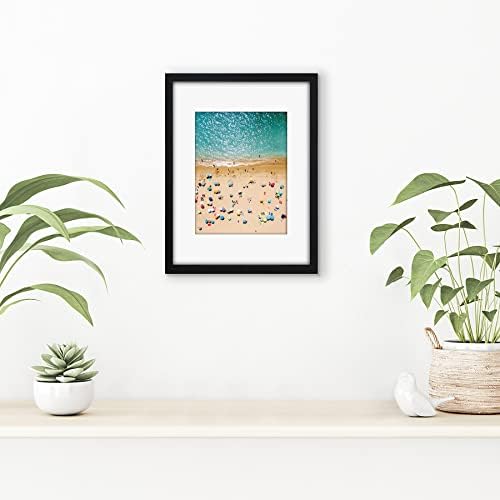 Americanflat 9x12 Picture Frame with Shatter-Resistant Glass - Use as 6x8 Frame with Mat or Display 9x12 Photo Without Mat - Streamline Collection - Picture Frames for Tabletop and Wall - Black - Image 5