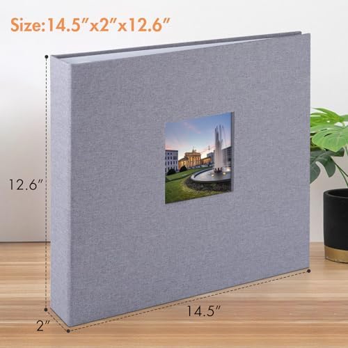 1DOT2 12x12 Inch 3 Ring DIY Scrapbook Photo Album, Gray - Image 6