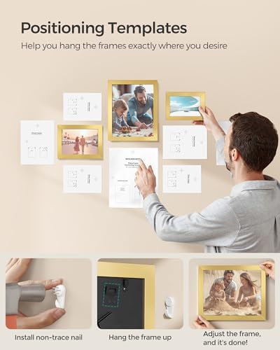 SONGMICS Collage Picture Frames, Set of 10, Glass - Image 6