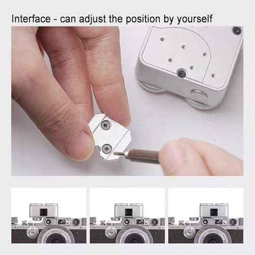 Light Meter for Cameras,Real-time Metering Tool,2 Dial to Adjust Aperture and Shutter Speed 23 Gears,w/Cold Shoe Mount,for Rangefinder (Silver) - Image 2