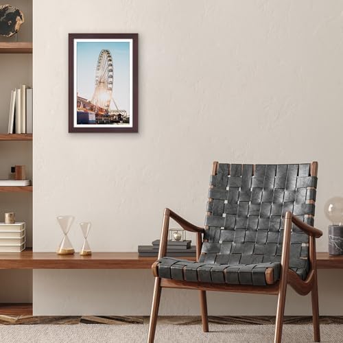 Americanflat 12x18 Poster Frame - Matted to 11x17 - Mahogany - Image 4