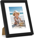 Vittanly 6x8 Picture Frame Made of Solid Wood for Wall & Tabletop, Black by Vittanly