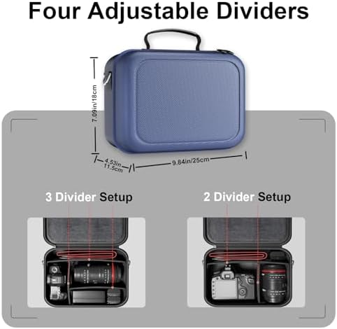 ProCase Hard Shell Camera Case for Canon Rebel T7 -Navy - Image 6