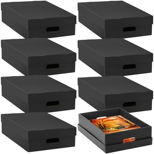 AOBOPLE 8 Pack Photo Storage Box,11" x 14" x 4" Archival Storage Box with Lids,Protective Storage Box for Photo,Pictures,11x14 Documents, Keepsakes and Jewelry Home and Office Organizer by AOBOPLE
