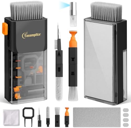 Keyboard Cleaning Kit, All-in-One Laptop & Computer Screen Cleaner, Black by Tassmpitor