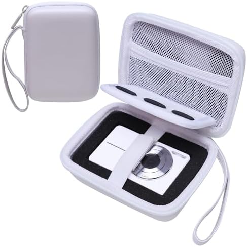 L LTGEM Digital Camera Case Compatible with KODAK PIXPRO FZ55/FZ45, Canon ELPH 180/190, Sony DSCW830/DSCW800, CAMKORY, QUMCOU, Lecran Digital Cameras, White(Case Only) by LTGEM