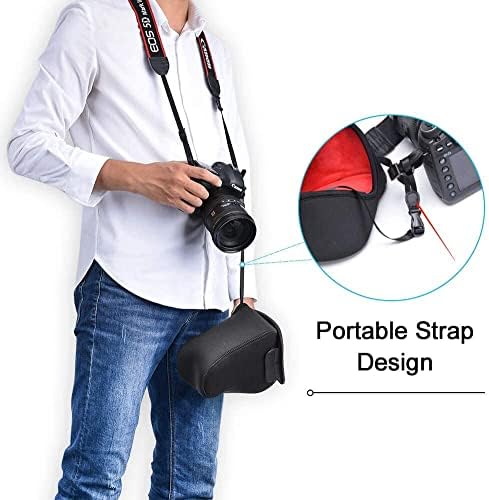 CADeN DSLR SLR Camera Sleeve Case with Neoprene Protection, Compatible for Nikon, Canon, Pentax, Sony and ect...(Medium Black) - Image 6