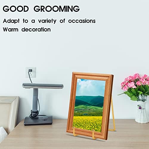 Decolore 6 inch 3 Pack Gold Metal Display Stands Plate Stands Plate Holder Display Stands for Picture, Decorative Plate, Book, Photo Easel, Artistic Work - Image 7