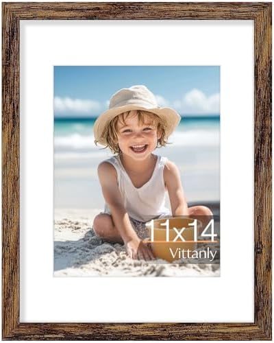 Vittanly 11x14 Picture Frame Made of Solid Wood for Wall & Table Display by Vittanly