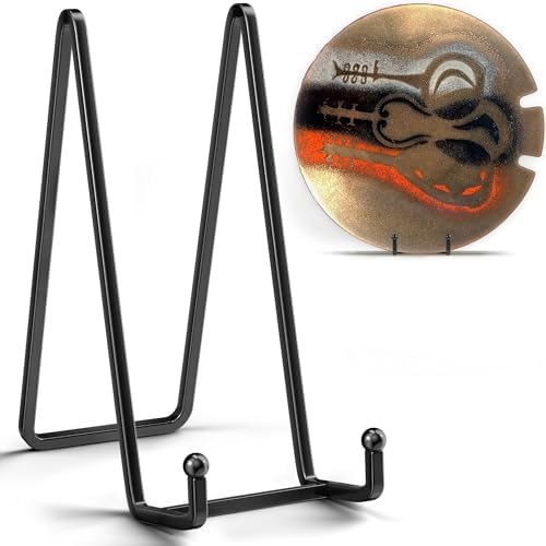 IPAME 3 Pack10 Inch Large Plate Stands/Holder for Display, Metal Small Easels Picture Stand for Book, Platter, Plaque, Photo Frame, Table top Art by IPAME