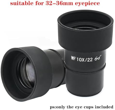 2PCS Eyepiece Eye Cup Soft Rubber Eyepiece Cover Binocular Eye Cups Replacement for 34-36 mm Stereo Microscope (Flat Angle), black - Image 5