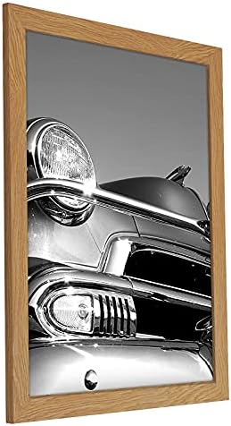 Americanflat 18x24 Poster Frame - Dark Oak Engineered Wood with Polished Plexiglass - Wide Picture Frame for Vertical or Horizontal Wall Display - Epic Collection - Dark Oak - Image 6