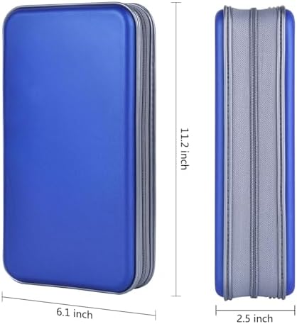 alavisxf xx CD Case, 96 Capacity Hard Plastic Organizer Wallet for Car - Image 4