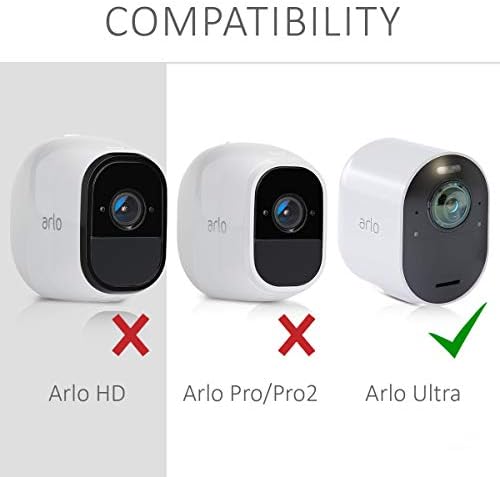 kwmobile Silicone Cover for Arlo Ultra/Arlo Pro 3 / Pro 4 Cover - TPU Protective Camera Skin with Sun Shield - Weather-Resistant - White - Image 6
