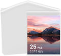 25 Pack 11x14 Plastic Sleeves for Prints - Acid Free 11x14 Clear Plastic Sleeves for Art Prints Photo Paper, Clear Cellophane Bags Self Adhesive, Comic Book Magazine Protectors for Collectors by Svaldo