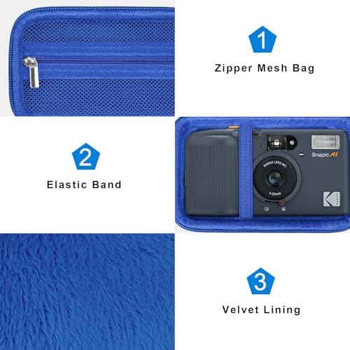 Canboc Carrying Case for KODAK EC35/ KODAK EKTAR H35 Film Camera, Blue - Image 5