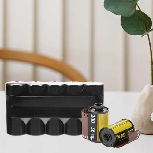 Black 120 Film Storage Box, Plastic Protective Case for Five Rolls - Image 4