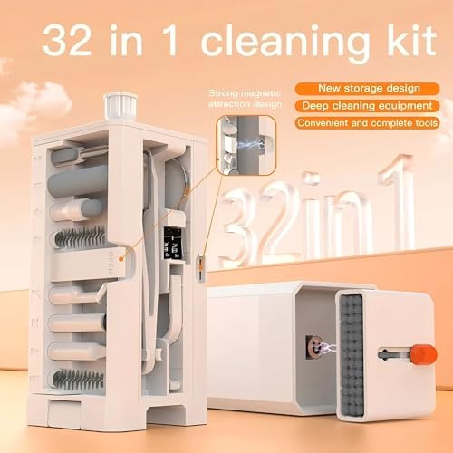 32‑in‑1 Electronics Cleaning Kit, Multi‑Function Cleaner Tool for Phone Charging Port, Keyboard, Earbuds, Camera, Game Console, All‑in‑One Digital Device Cleaning Brush Set - Image 2