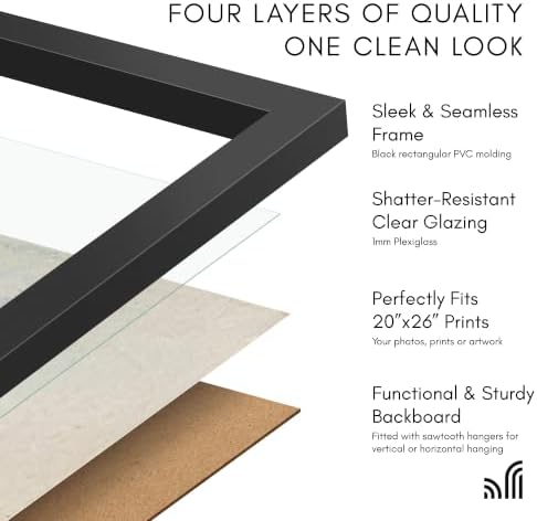 Americanflat 20x26 Poster Frame - Slim Molding - Black - Image 5