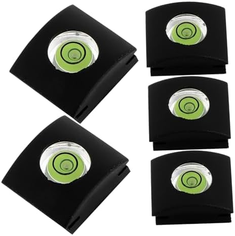 5pcs Hot Shoe Mount Protectors with Spirit Level for Camera Stability and Accurate Positioning Durable Plastic Cover for Photography Compatible with Various DSLR Models by SEWOART