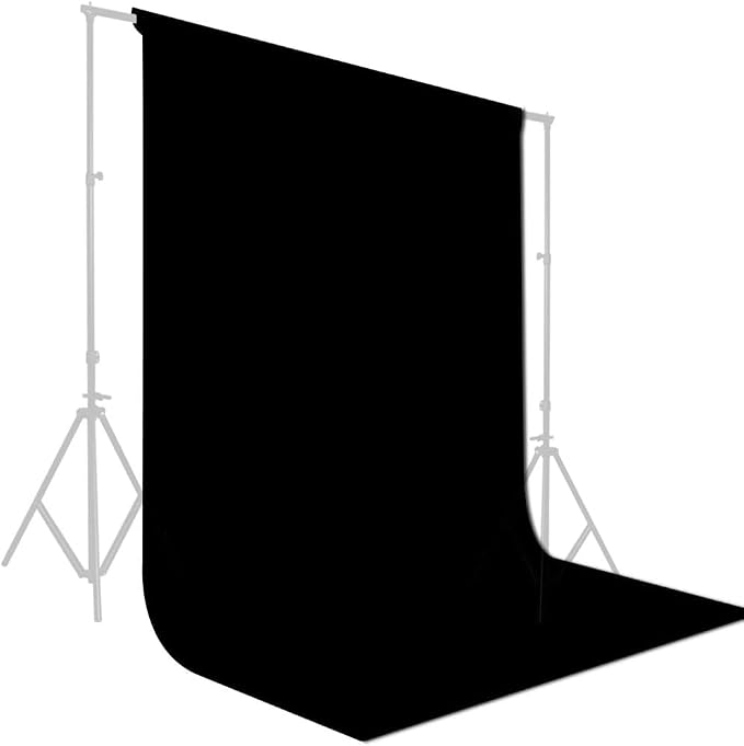 GFCC 10ftx10ft Black Backdrop Background for Photography Black Photo Booth Backdrop for Photoshoot Photography Background Screen Video Recording Parties Curtain | Non-Reflective, Polyester, Easy Hang, Multipurpose Screen for Studio Photo Booth, Video R... - Image 2