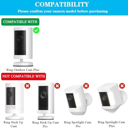 Silicone Cover Protective Case Compatible with Ring Outdoor Cam Plus - Image 2